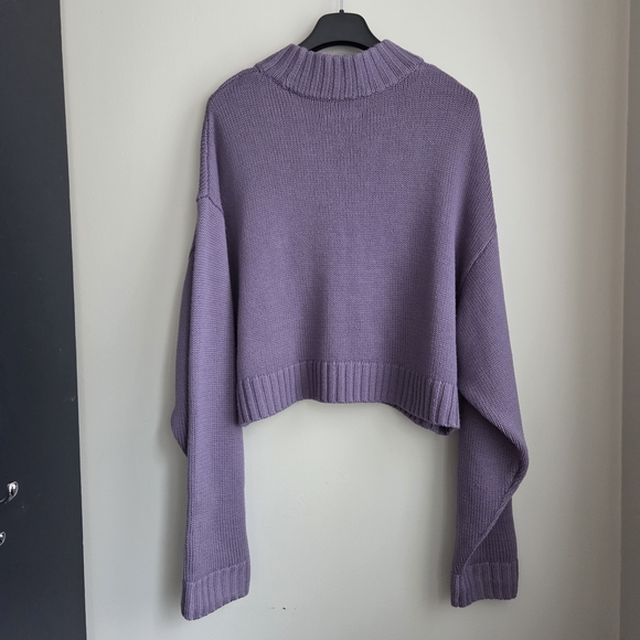 Wilfred 100% Merino Harper Soft Lilac Purple Cropped Sweater EUC Sz 2X - Picture 8 of 13